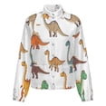 thumbnail image 5 of Jackets for Women Winter Coat Jackets Flannel Stand Collar Jacket(Cute Dinosaur Patterns Collection,Size:S-4XL), 5 of 7