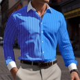 thumbnail image 1 of Camisas de moda para hombre, informales, de oficina, cómodas, elásticas, suaves y ligeras, con solapa, nuevas, de talla grande, 2024, 1 of 6