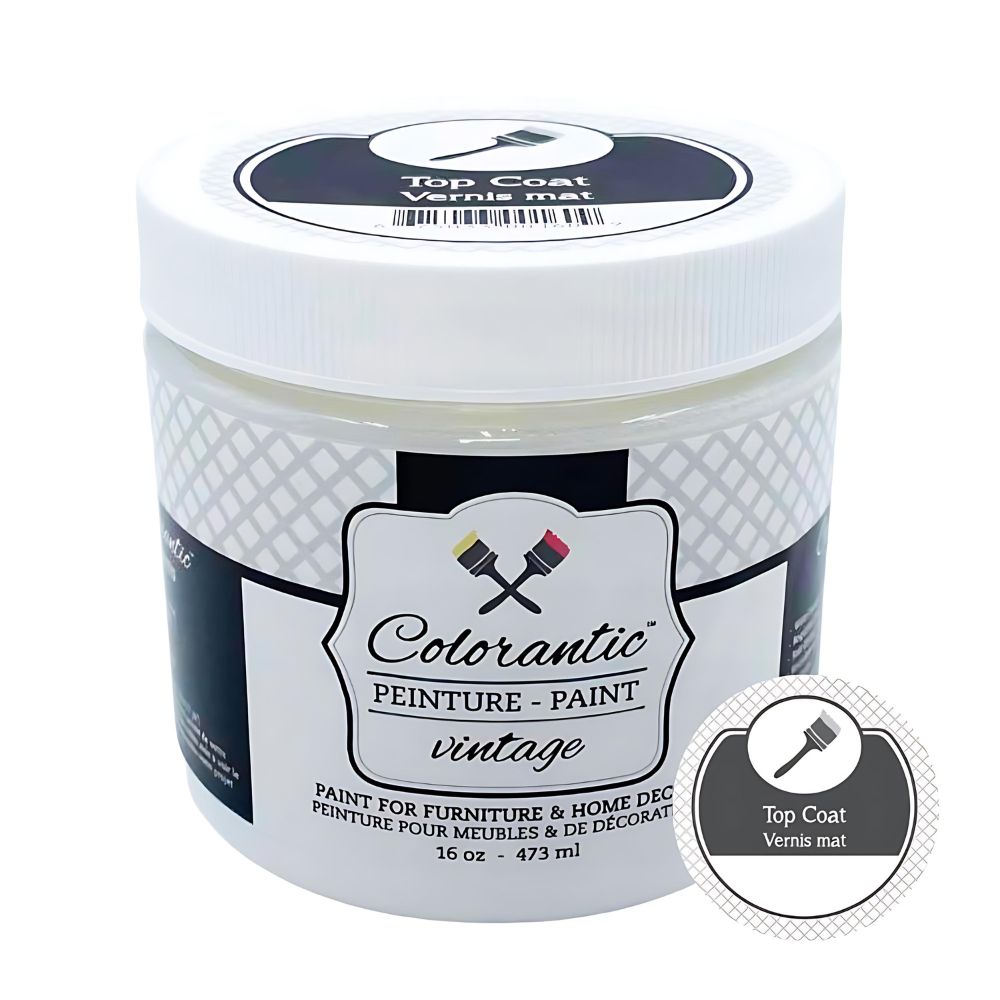 Colorantic | Furniture Clear MATTE Water-Based Varnish Top Coat | Arts and Craft DIY Projects (8 oz)