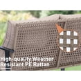 thumbnail image 5 of Ainfox 4-Piece Outdoor Patio Furniture Sofa Set with Chairs, Coffee Table and Loveseat, Khaki, 5 of 14