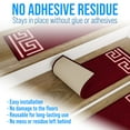 thumbnail image 3 of Slip-Resistant, Non-Adhesive, Durable, Stain-Resistant, Washable 8.5x26 in. Stair Treads to Enhance Safety, Protect Stairs, and Reduce Noise. Red and White Contemporary Greek Key Design, Set of 7, 3 of 7