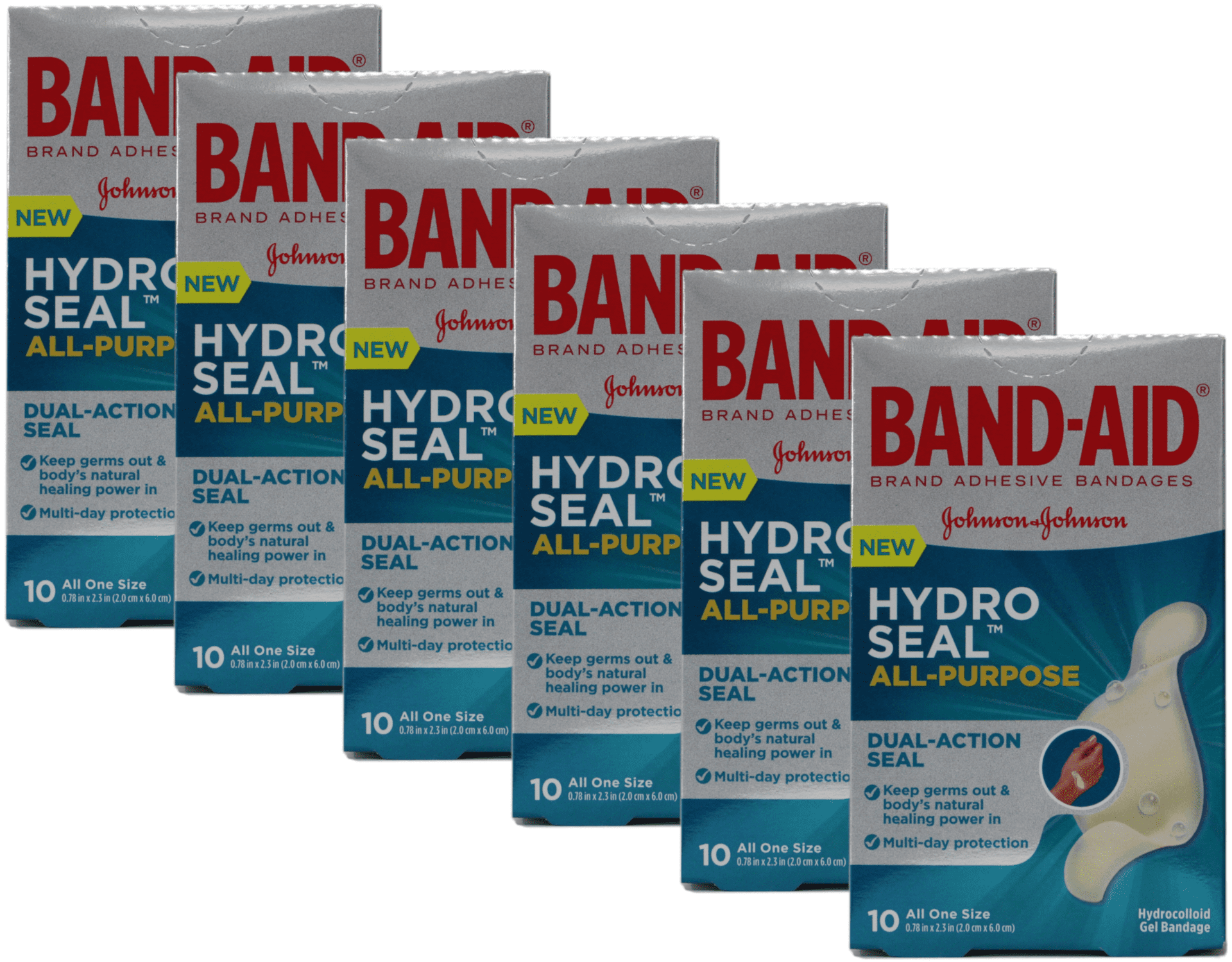 BandAid Brand Hydro Seal All Purpose Adhesive Bandages, 10 Count (Pack