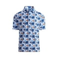 thumbnail image 5 of Biezeib Men's Summer Casual Beach T Shirt Short Sleeve Lapel Floral/Leaf Print Button Shirts, 5 of 6