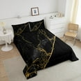 thumbnail image 4 of Black Watercolor Bedding Set Queen Dark Grey Tie Dye Comforter Set, Gold Sequin Glitter Metallic Down Comforter Abstract Marble Bedding Comforter Sets, Black Marbling Duvet Insert Breathable, 4 of 4
