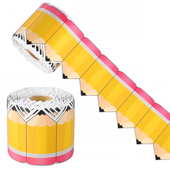 CCOCC Pencil Classroom Bulletin Border Roll Back to School Board Decor Paper Die Cut Cutouts Borders Trims