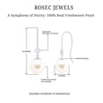 thumbnail image 5 of Rosec Jewels Freshwater Pearl Drop Earrings (AAA Grade, 14 Carat)- Pearl Diamond Earrings with Fish Hook - Ready to Gift for Women, 14K White Gold, 5 of 6