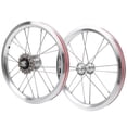 thumbnail image 3 of Wheelset, Three Speed Change Rim Motocross Tires, Front 2 Rear 5 Bearing V Brake 14in Disc Brake for Road Bike Motocross BIke Bicycle black,red,silver, 3 of 8