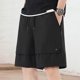 thumbnail image 2 of Pantalones cortos casuales de color liso para hombre, tejido de seda Ice, elástico en cuatro direcciones, deportes al aire libre, transpirables, M-XXXXL, 2 of 5