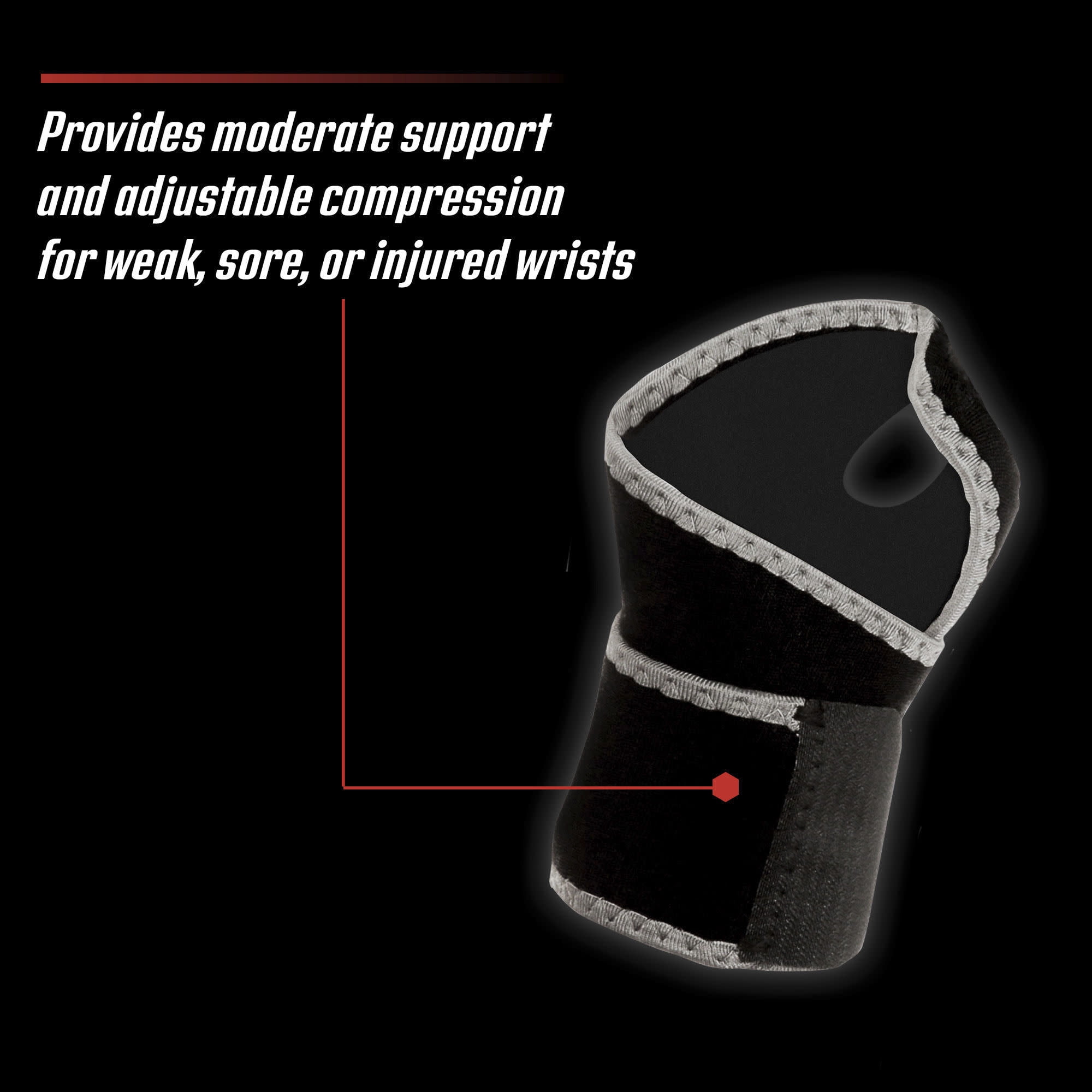 (3 pack) ACE Brand Adjustable Wrist Support, Black, 1 Support