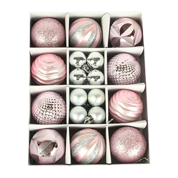 JLFNYA Christmas Tree Ornaments Clearance,Christmas Balls Ornament,Christmas Gift Box Set Christmas Tree Pendant 3cm6cm/26pcs