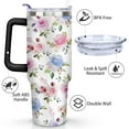 thumbnail image 3 of Spring Flowers 40 OZ Tumbler Cup with Lid and Straw for Water Iced Tea Coffee Smoothie and More, 3 of 7