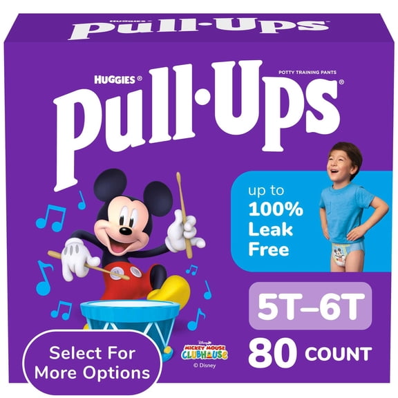 Pull-Ups Boys' Potty Training Pants, 5T-6T (46-60 lbs), 80 Count (Select for More)