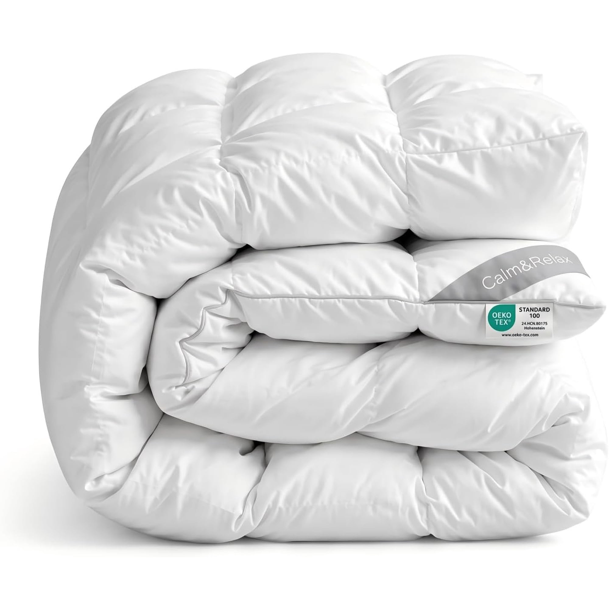 Hybrid Weighted Blanket - Cloud-Like Duvet Gravity | Heavy Blanket for Sleep - Breathable Quilted Comforter for Bed Decor - 60x80in 20lbs White