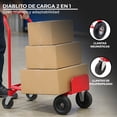 thumbnail image 3 of Diablito De Carga 400 Kg Plataforma Acero Ruedas Neumáticas Color Rojo, 3 of 7