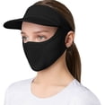 thumbnail image 2 of Helii Women's UPF 50+ Open Top Full Face Sun Mask – Breathable Mesh Cooling Face Shield for Hiking Running, Ponytail Friendly Wrap Around UV Protection Cover for Women Men Black,One Size, 2 of 4