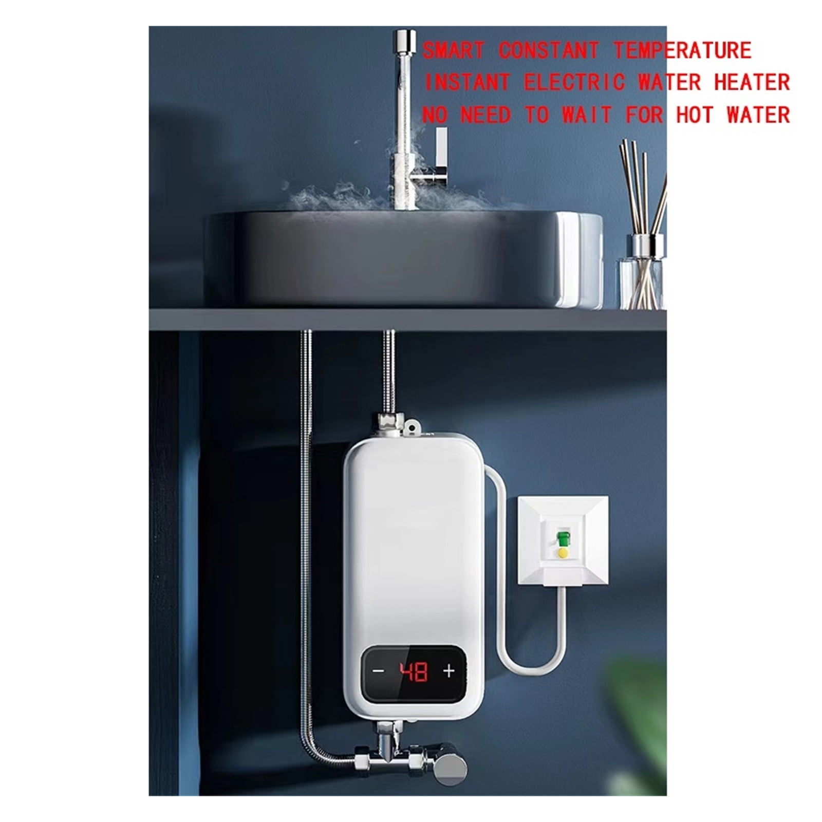 Tankless Instant Water Heater Electric Heaters For Home Kitchen For Bathroom Shower Hot Heater, Tankless Water Heater Bathroom ,Energy Saving