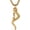 01-Gold, variant on Gothic Jewelry Men's Stainless Steel Animal Snake Pendant Chain Necklace