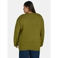 thumbnail image 3 of Terra & Sky Women’s Plus Cinch Waist Sweater, Lightweight, Sizes 0X-5X, 3 of 6