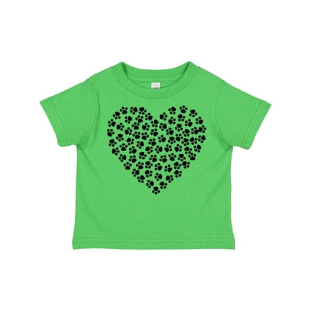 

Inktastic Heart Made Of Paws Dog Paws Puppy Paws - Black Boys or Girls Toddler T-Shirt