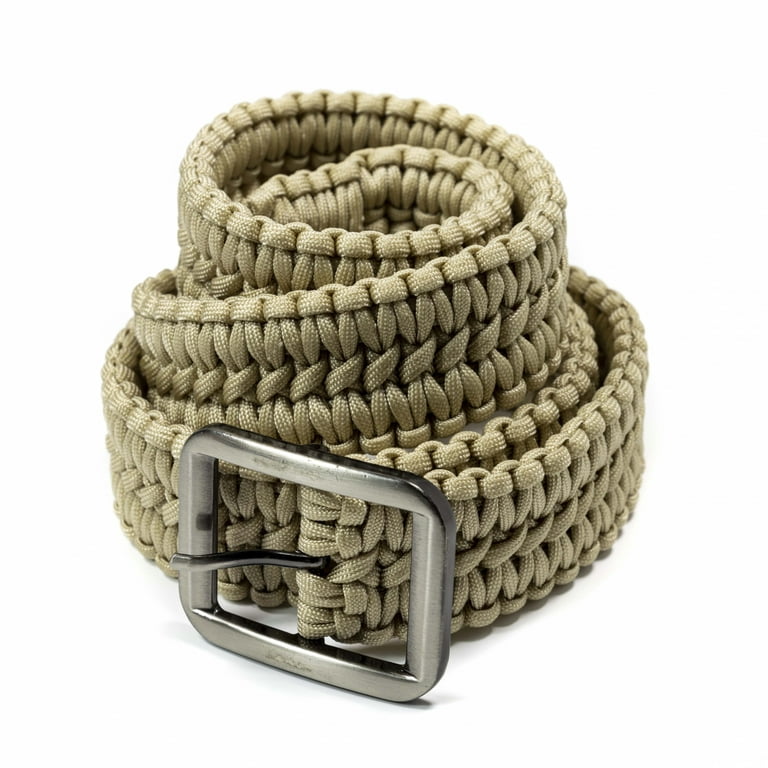 Paracord Planet 550 Paracord Belt Kit – 44 Inch Waist – Choice of Gunmetal  or Silver Buckle – Multiple Paracord Colors