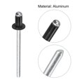 thumbnail image 4 of Unique Bargains Rivets Aveugles Tête Ronde Plate en Aluminium de 3,2 Mm x 5 Mm, Pack de 200 Noir, 4 of 5