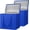 Midnight Blue+2, variant on PRI  2Pk Insulated Reusable Grocery Bags, Collapsible Cooler Bag for Groceries, Heavy Duty Large Insulated Bag (16''x9''x13'', Antique Foliage)