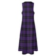 thumbnail image 4 of Purple and black tartan plaid Long Dress luxury dress Bride dresses wedding guest dress 2025, 4 of 6