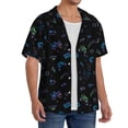 thumbnail image 4 of Cauagu Gamepads Men's Short Sleeve Button Down Hawaiian Shirt for Men Bowling Shirts Casual Summer Beach Shirt,Small, 4 of 6