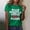 Green, variant on Womens Summer Tops Womens Summer Tops Make America Great Flag Letter Printed Women Casual Loose Round Neck Short Sleeve T Shirt XL