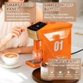 thumbnail image 4 of 4 In 1 Single Server Coffee Maker, Mini Coffee Machine for Nespresso Original/K cups/Dolce Gusto Original/Ground Coffee, 19 Bar Espresso Machine Fit for Home Office, Orange, 4 of 5