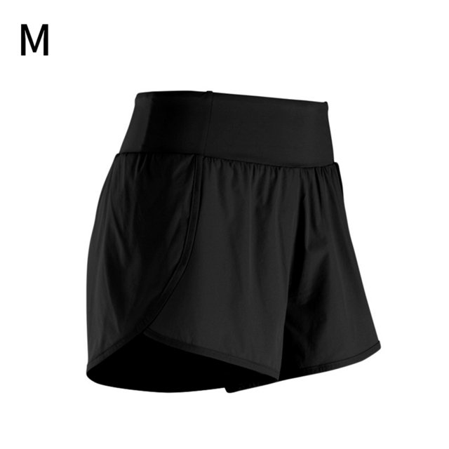 La yoga pone en cortocircuito a las mujeres que ejecutan los pantalones cortos la ropa de los deportes de secado rápido, negro, M Kearding AP001149-02B