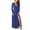Blue, variant on Cavosen Dresses for Women Long Sleeve Blue Maxi Dress High Side Slit Deep V-Neck Ankle Length Long Dress Solid High Waisted Pleated Casual Trendy Dress Fall Winter Clothes 2XL