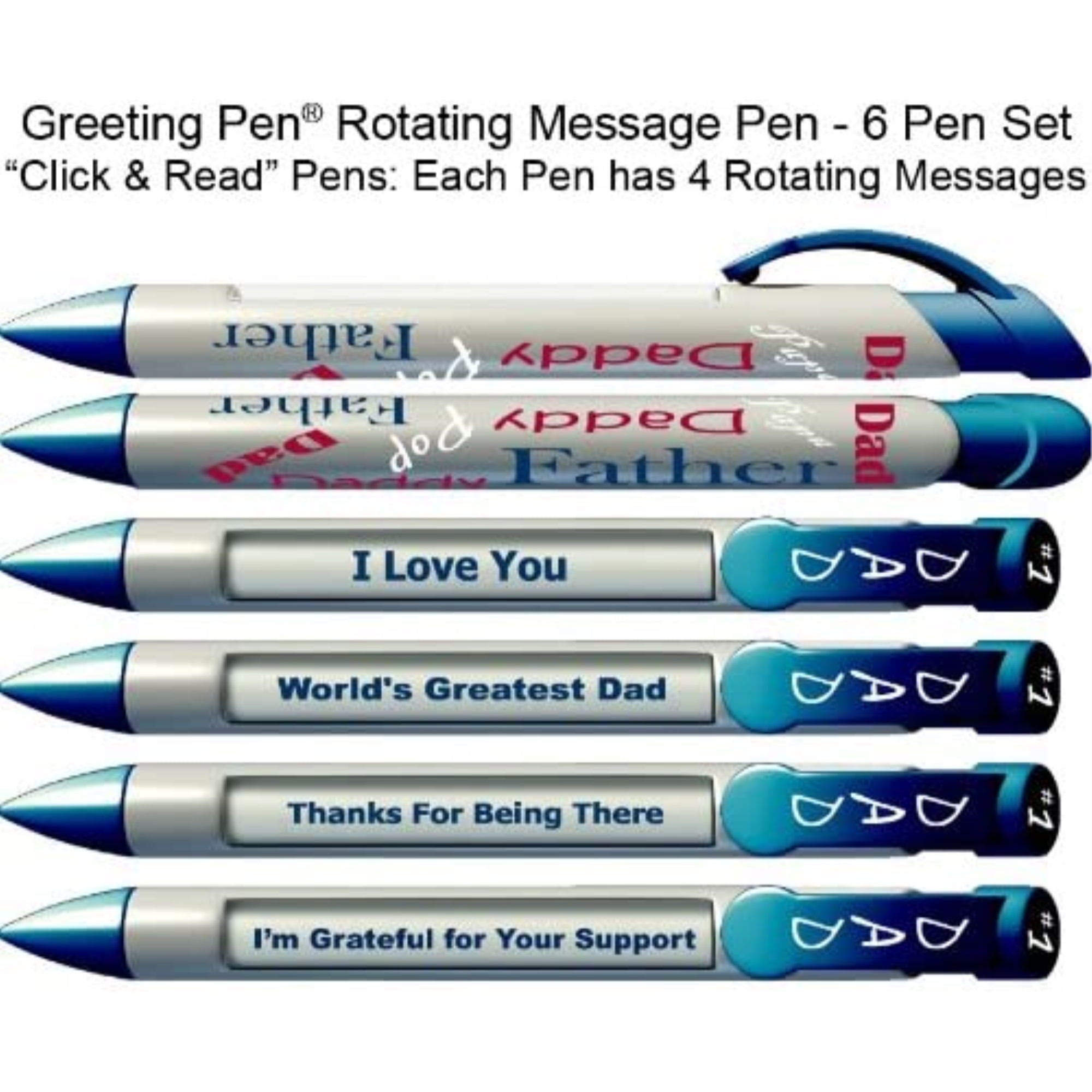 Teacher Pens by Greeting Pen-Teacher Trio (#1 Teacher, Teachers Shape The  Future, Thank You Teacher) Rotating Message Pen - 36 Pack (9020) 