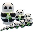 thumbnail image 1 of Russian Panda Matryoshka 10 layers, 1 of 5