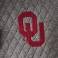 thumbnail image 4 of Women's Pressbox Heathered Gray/Crimson Oklahoma Sooners Magnum Quilted Quarter-Snap Pullover Jacket, 4 of 4