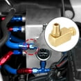 thumbnail image 3 of 1 Pc M8x1 Universal 90 Degree Elbow Swivel Rotating Brass Fitting Compression - Car Fitting Connector Adapter Fit 6mm - Brass Gold Tone, 3 of 7