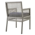 thumbnail image 4 of Modway Aura Ensemble de Patio Extérieur en Rotin Osier de 7 Pcs, Gris/marine, 4 of 9