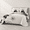 Black White Flower-Queen (90"x 96"), variant on Christmas Red Flower King (104"x 90") 3-Piece Bedding Quilt Set