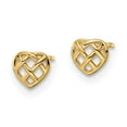 thumbnail image 2 of Finest Gold 14K Yellow Gold Heart Post Earrings, 2 of 3