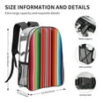 thumbnail image 4 of Honeii Mexican Serape Blanket Stripes Print Clear Backpack Heavy Duty Transparent Bag 17" See Through BookBag for Women Men Adults Work Festival Sports Travel, 4 of 7