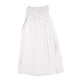 thumbnail image 5 of Uscallm Women's High Low Maxi Skirt Flowy Bohemian Casual Long Beach Skirt with Elastic Waist Summer Vacation Outfits, White 2XL, 5 of 6