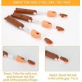 thumbnail image 4 of nipocaio Nail Art Practice Fingers For Acrylic Nails With Detachable Base & 100 Pcs Nails, 3pcs Adjustable Fake Fingers Kits, 4 of 5