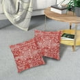 thumbnail image 5 of Red Boho Throw Pillow Covers 16x16 Inch Bohemian Carpet Ethnic Decorative Square Pillow Cases Bohemian Carpet Ethnic Cushion Covers Farmhouse Home Decor for Sofa Couch Outdoor Set of 2, 5 of 6