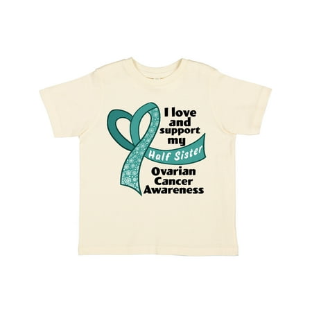 

Inktastic Ovarian Cancer Awareness I Love and Support My Half Sister Gift Toddler Boy or Toddler Girl T-Shirt