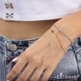 thumbnail image 5 of 555Jewelry 2mm Stainless Steel Adjustable Cable Link Chain Bead Dainty Bracelets for Women & Girls, Silver, 8 Inch, 5 of 8