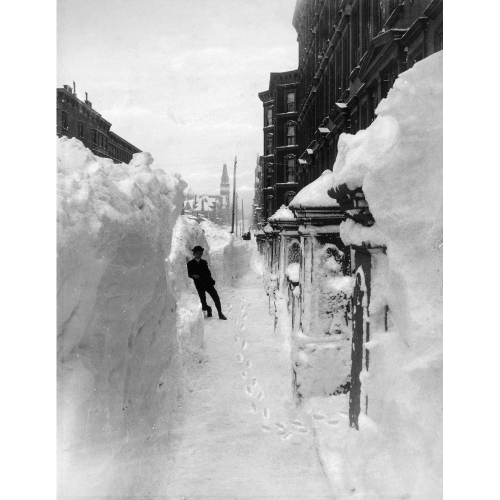 Stretched Canvas Art New York Blizzard Of 1888. /Nmadison Avenue
