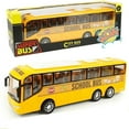 thumbnail image 5 of 1:30 Scale Yellow School Bus Toy - Large 12.5 Inch Go Inertia Bus Cars Model, ABS Diecast Plastic Kids Toys Car with Realistic Design for Boys Girls, Birthday Party Gift for Toddlers (Yellow), 5 of 8