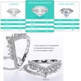 thumbnail image 6 of Moissanite Engagement Rings 1.0/2.0cttw D Color VVS1 925 Sterling Silver Crown Wedding Rings Mask Promise Ring Wedding Band Eternity Rings for Women with Certificate, 6 of 18
