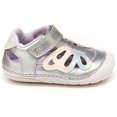 thumbnail image 2 of Stride Rite Unisex-Child Soft Motion Posie Sandal Infant 0-12 Months 3 Infant Silver, 2 of 7