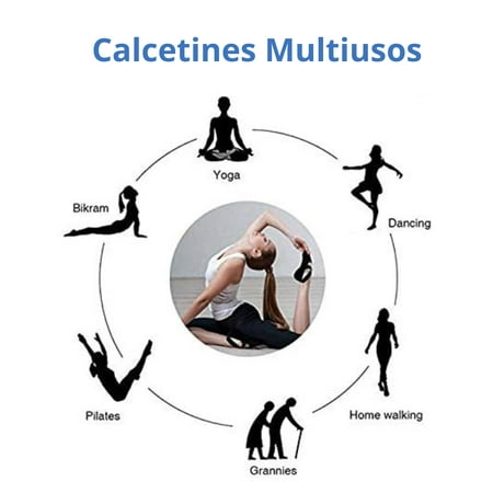 GENERICO Pack 2 Calcetines Antideslizantes De Yoga Y Pilates Para